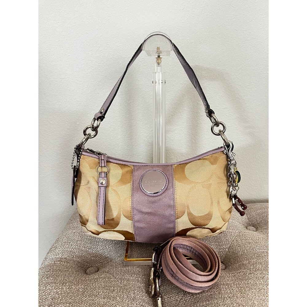 Coach Signature Stripe Demi Bag
